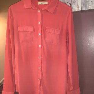 LOFT peach colored blouse
